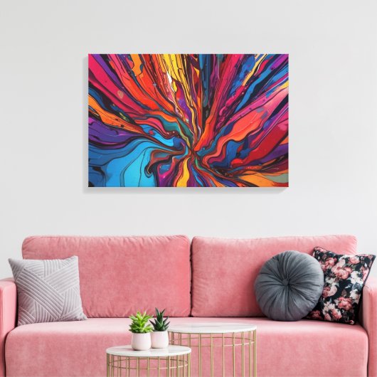 Abstracte kunst canvas afdruk (Insitu (Woonkamer))