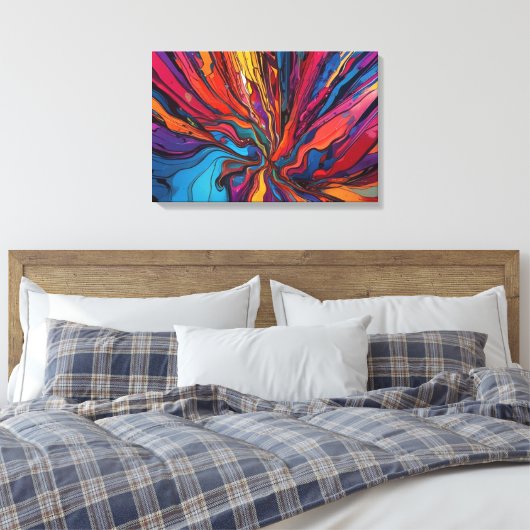 Abstracte kunst canvas afdruk (Insitu (Slaapkamer))