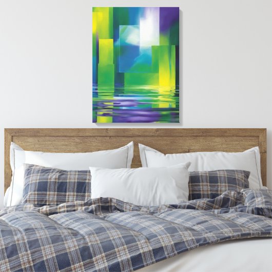 Abstracte kunst canvas afdruk (Insitu (Slaapkamer))
