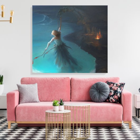 Abstracte kunst canvas afdruk (Insitu (Woonkamer))