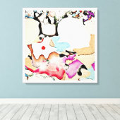 Abstracte kunst canvas afdruk (Insitu (Houten vloer))