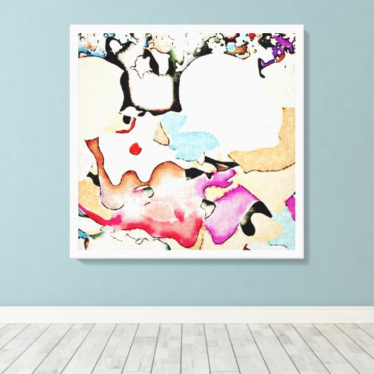 Abstracte kunst canvas afdruk (Insitu (Houten vloer))