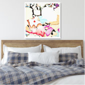 Abstracte kunst canvas afdruk (Insitu (Slaapkamer))