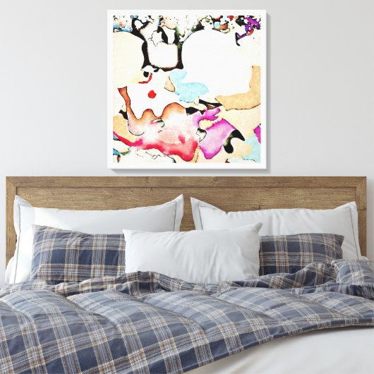 Abstracte kunst canvas afdruk (Insitu (Slaapkamer))