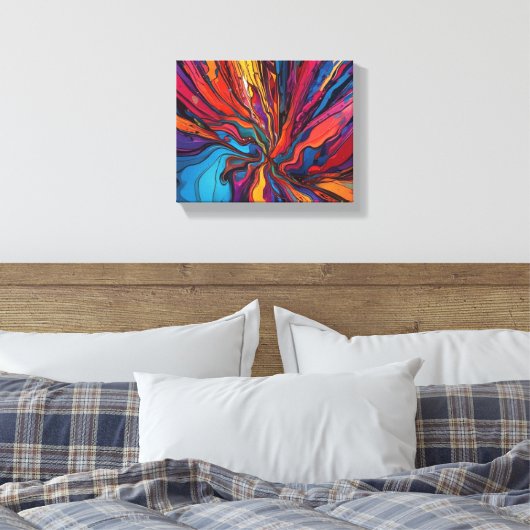 Abstracte kunst canvas afdruk (Insitu (Slaapkamer))