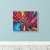 Abstracte kunst canvas afdruk (Insitu (Houten vloer))