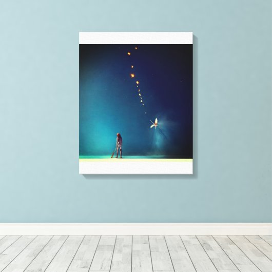 Abstracte kunst canvas afdruk (Insitu (Houten vloer))