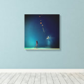 Abstracte kunst canvas afdruk (Insitu (Houten vloer))