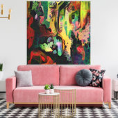 Abstracte kunst canvas afdruk (Insitu (Woonkamer))