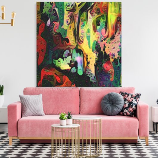 Abstracte kunst canvas afdruk (Insitu (Woonkamer))