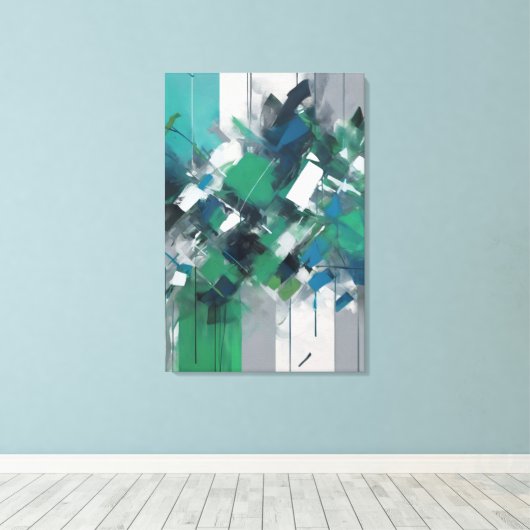 abstracte kunst canvas afdruk (Insitu (Houten vloer))