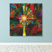 Abstracte kunst canvas kunst (Insitu (Houten vloer))