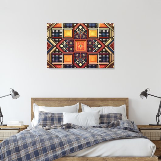 Abstracte kunst canvas print (Insitu (Slaapkamer))
