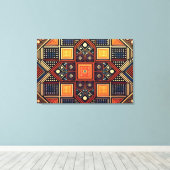 Abstracte kunst canvas print (Insitu (Houten vloer))