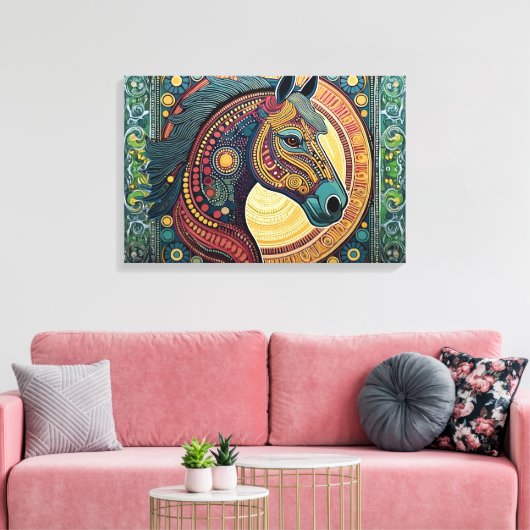 Abstracte kunst canvas print (Insitu (Woonkamer))