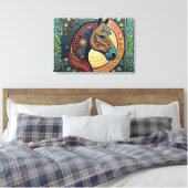 Abstracte kunst canvas print (Insitu (Slaapkamer))