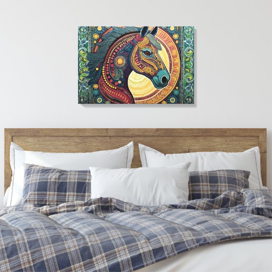 Abstracte kunst canvas print (Insitu (Slaapkamer))