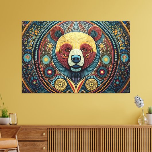 Abstracte kunst canvas print (Insitu (Woonkamer))