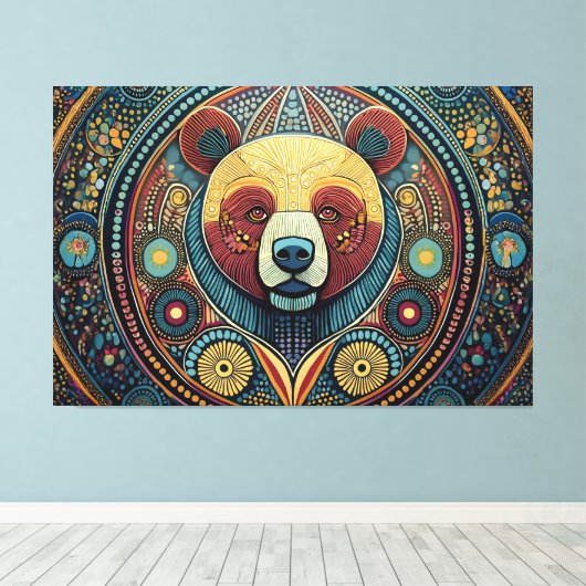 Abstracte kunst canvas print (Insitu (Houten vloer))