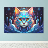 Abstracte kunst canvas print (Insitu (Houten vloer))