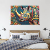 Abstracte kunst canvas print (Insitu (Slaapkamer))