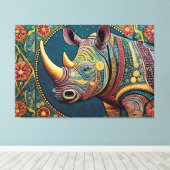 Abstracte kunst canvas print (Insitu (Houten vloer))