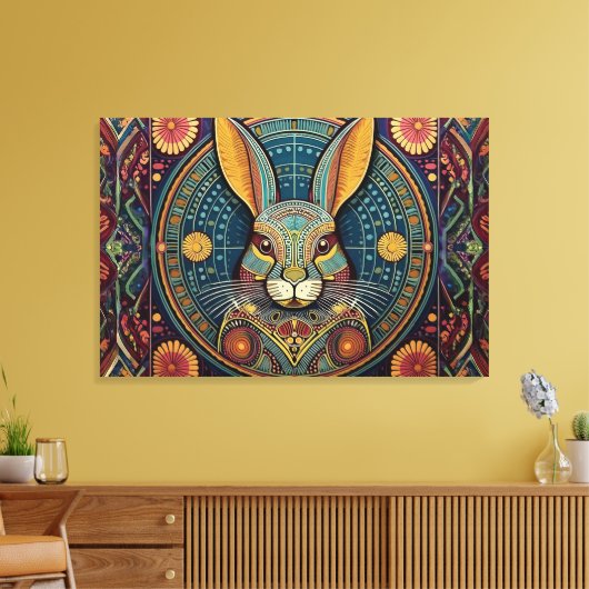 Abstracte kunst canvas print (Insitu (Woonkamer))