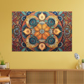 Abstracte kunst canvas print (Insitu (Woonkamer))