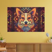 Abstracte kunst canvas print (Insitu (Woonkamer))