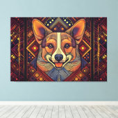 Abstracte kunst canvas print (Insitu (Houten vloer))