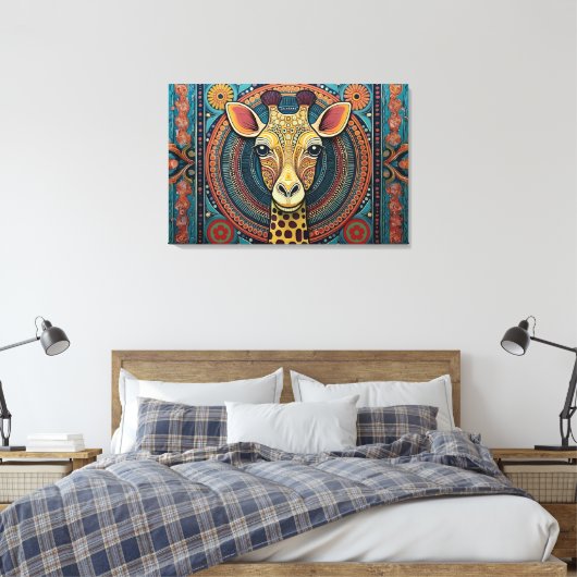 Abstracte kunst canvas print (Insitu (Slaapkamer))