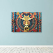 Abstracte kunst canvas print (Insitu (Houten vloer))