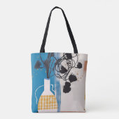 Abstracte kunst Canvas tas met moderne vaas design (Achterkant)