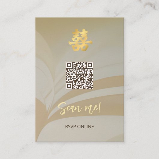 Abstracte Kunst Chinees Huwelijk | Me scannen Informatiekaartje (Voorkant)