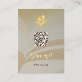 Abstracte Kunst Chinees Huwelijk | Me scannen Informatiekaartje