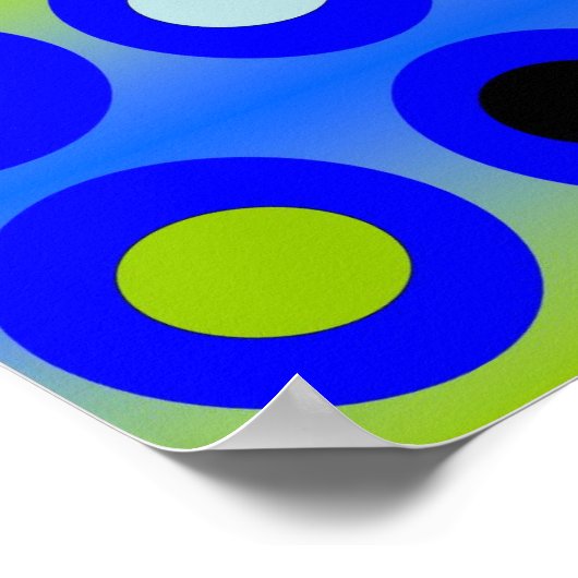 Abstracte kunst - cirkels in cirkels poster (Hoek)