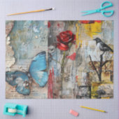 Abstracte Kunst Collage Decoupage Tissuepapier (Craft)