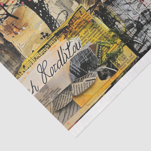  Abstracte Kunst Collage Decoupage Tissuepapier (Detail)