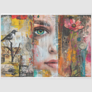  Abstracte Kunst Collage Decoupage Tissuepapier