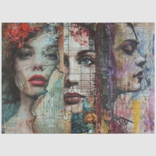  Abstracte Kunst Collage Decoupage Tissuepapier