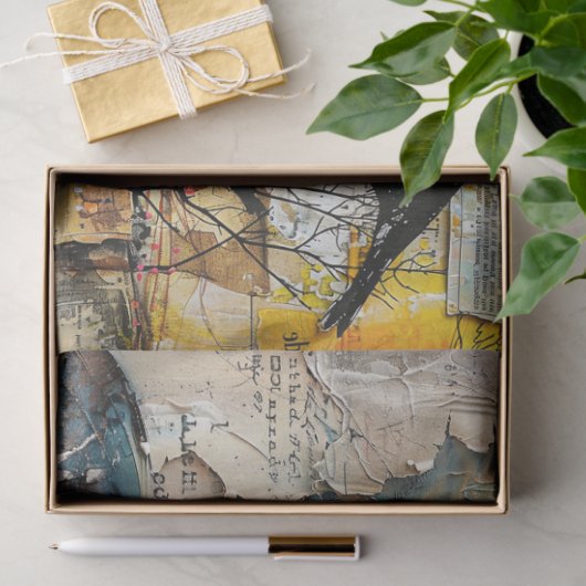  Abstracte Kunst Collage Decoupage Tissuepapier (Geschenk)