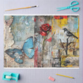  Abstracte Kunst Collage Decoupage Tissuepapier (Craft)