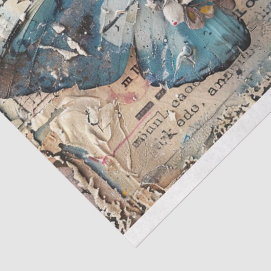 Abstracte Kunst Collage Decoupage Tissuepapier (Detail)