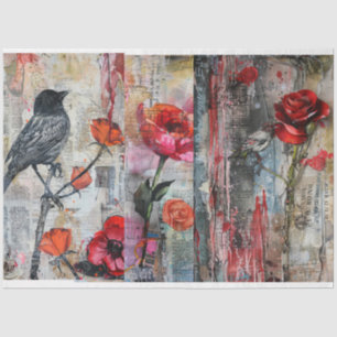 Abstracte Kunst Collage Decoupage Tissuepapier