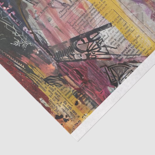  Abstracte Kunst Collage Decoupage Tissuepapier (Detail)