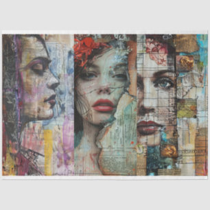  Abstracte Kunst Collage Decoupage Tissuepapier