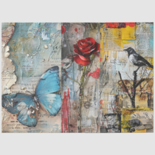  Abstracte Kunst Collage Decoupage Tissuepapier