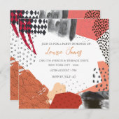 Abstracte Kunst Collage Promotie Evenement Kaart (Voorkant / Achterkant)