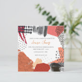 Abstracte Kunst Collage Promotie Event Kaart (Staand voorkant)