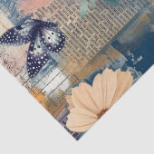 Abstracte kunst college bloemen en vlinders tissuepapier (Detail)